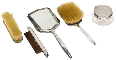 Lot 30 - A George VI silver mounted part dressing table...