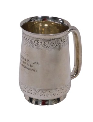 Lot 40 - A Victorian silver christening mug, with...