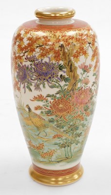 Lot 13 - A 20thC Japanese Satsuma vase, of shouldered,...