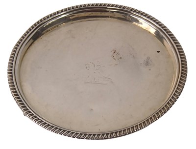 Lot 321 - A late Victorian small silver waiter, engraved...