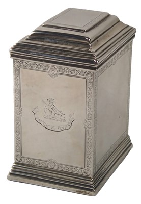 Lot 348 - A Victorian silver tea caddy, with a domed lid,...