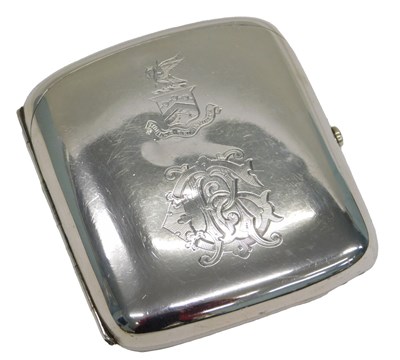 Lot 354 - A late Victorian silver small cigar case or...