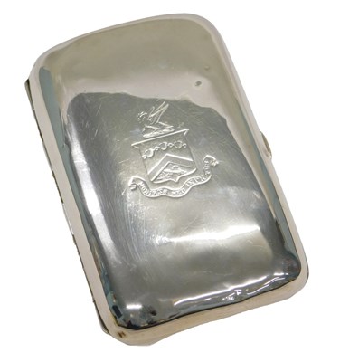 Lot 355 - A late Victorian silver cigar case, engraved...