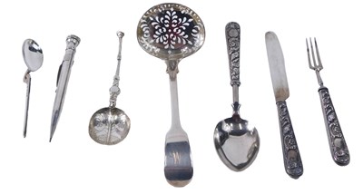 Lot 356 - A collection of silver and silver mounted...