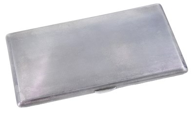 Lot 373 - A George VI engine turned rectangular...