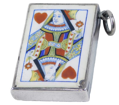 Lot 377 - A Victorian silver Vesta case, with enamel...