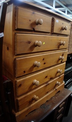 Lot 1501 - A pine chest of two short over four long...