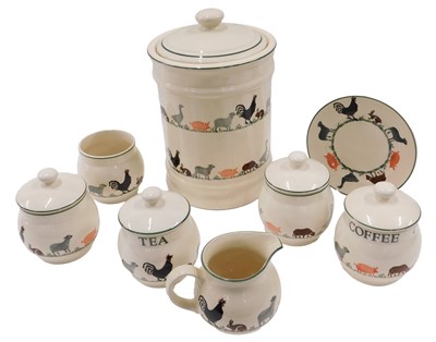 Lot 744 - A group of Westfield art pottery spongeware,...