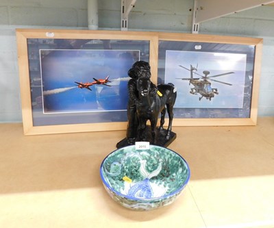Lot 2015 - A painted plaster figure group modelled as a...