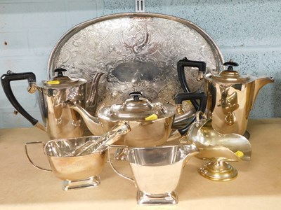 Lot 2018 - An EPNS five piece tea and coffee service,...