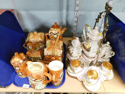 Lot 2025 - A Capodimonte coffee set, comprising coffee...