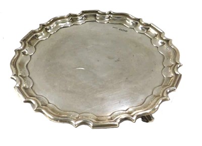 Lot 688 - A George V Walker and Hall small silver salver...