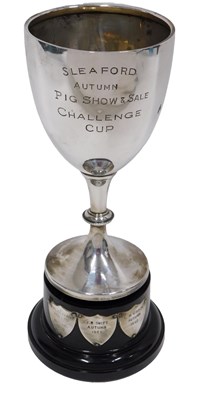 Lot 708 - An Edward VIII silver goblet shaped...