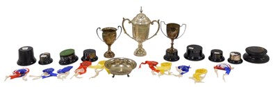 Lot 711 - Three silver plated livestock trophies, The...