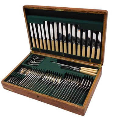 Lot 716 - A canteen of silver plated cutlery, for twelve...