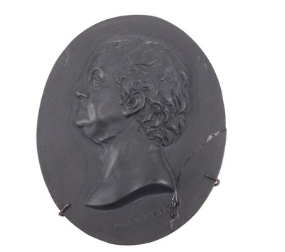 Lot 385 - An 18thC Wedgwood and Bentley black Jasperware...
