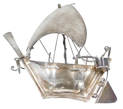 Lot 676 - A Middle Eastern white metal model of a...