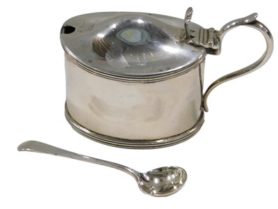 Lot 677 - A late Victorian silver oval mustard pot, with...