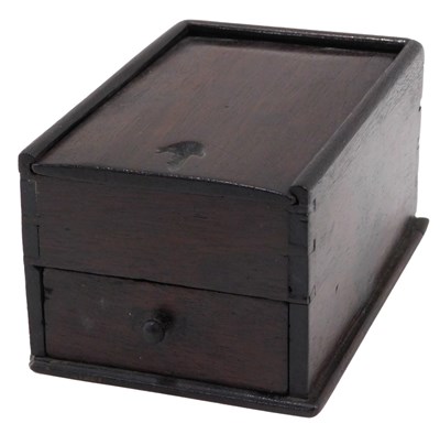 Lot 736 - An early 19thC mahogany box, with a sliding...