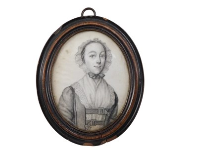 Lot 756 - 19thC School. Portrait of a lady wearing a...
