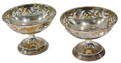 Lot 679 - A pair of George V pierced silver bonbon...