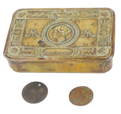 Lot 291 - A First World War brass 1914 Christmas...