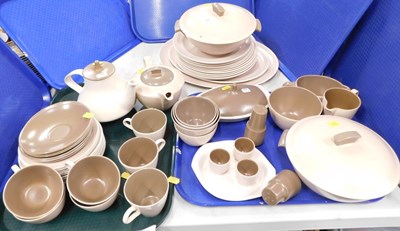 Lot 2040 - A Poole pottery two tone part tea and dinner...