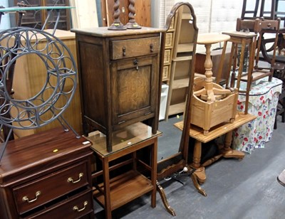 Lot 1526 - A group of furniture, including pine wine...