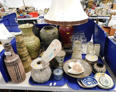 Lot 2069 - Studio pottery, to include various vases, a...