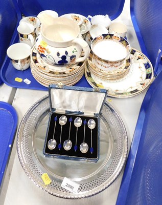 Lot 2090 - A cased set of six silver plated coffee bean...