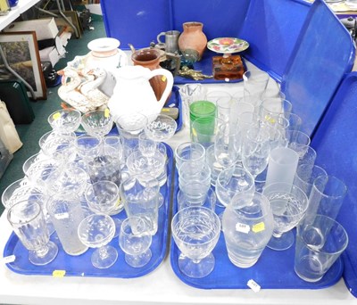 Lot 2093 - Various drinking glasses, together with silver...