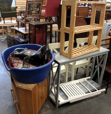 Lot 1535 - A group of furniture, to include a pine...