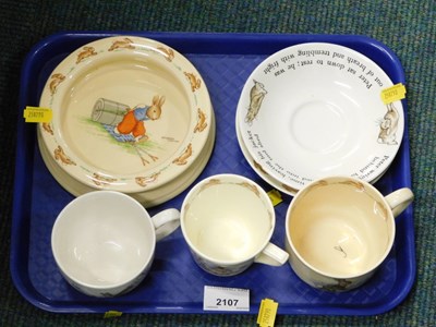 Lot 2107 - A group of children's dinner wares, to include...