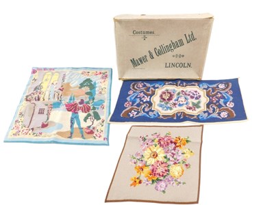 Lot 784 - A woolwork embroidered cushion cover,...