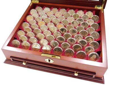 Lot 800 - A complete set of Sacagawea dollars, in fitted...