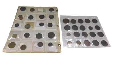 Lot 805 - A collection of rare date coins and tokens.