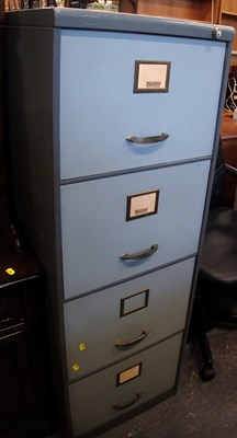 Lot 1546 - A grey four drawer metal triumph filing...