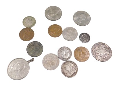 Lot 818 - Various silver and other coins, to include...