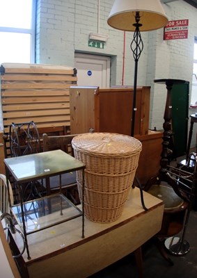 Lot 1552 - A group of furniture, including a pine chest...