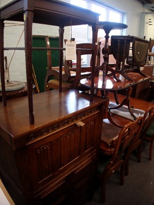 Lot 1554 - A collection of furniture, to include a carved...