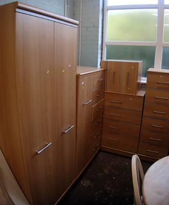 Lot 1555 - A group of contemporary bedroom furniture, to...