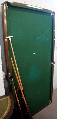 Lot 1557 - A snooker/pool table, 184cm long, 92cm wide,...