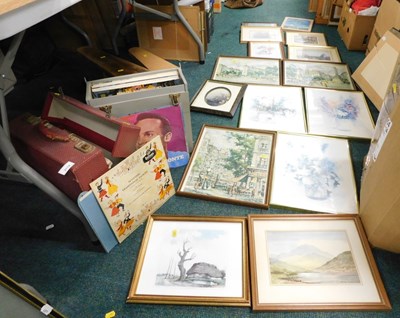 Lot 2114 - Various pictures, prints, still lives, village...