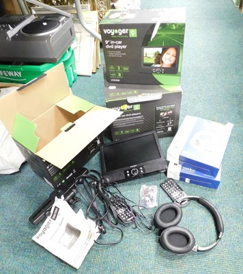 Lot 2115 - A Voyager 9" dual car DVD player, together...