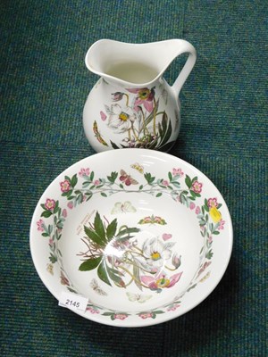 Lot 2145 - A Portmeirion Botanic Garden wash jug and bowl.