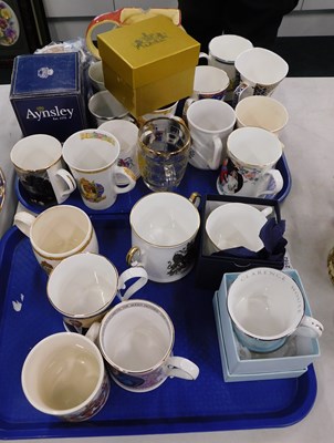 Lot 2162 - Commemorative mugs, together with a Myott and...