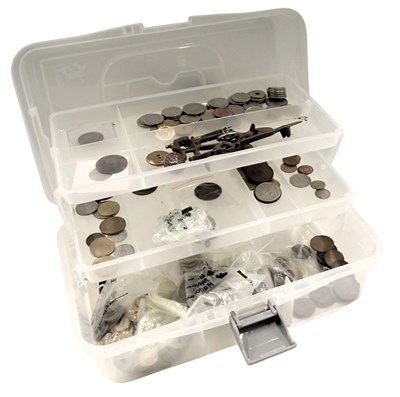 Lot 828 - A large quantity of foreign coins, contained...