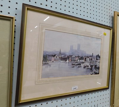 Lot 2187 - After Rowland Hilder. Lincoln Cathedral from...