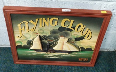 Lot 2188 - A Flying Cloud carved and painted wooden ship...