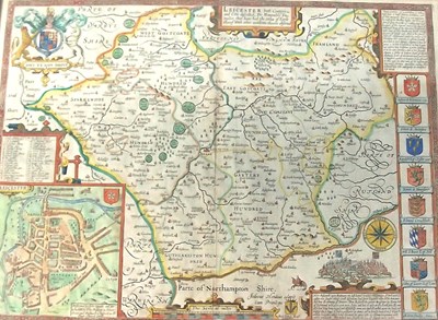 Lot 707 - After John Speede. County map of...